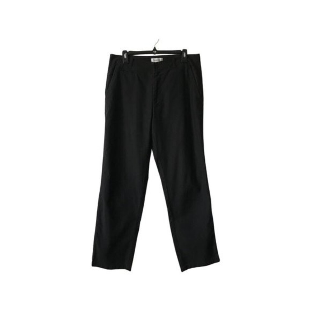 Architec Men's Dress Pants Black Size 36x30 Flat Front Straight Leg 100% Cotton